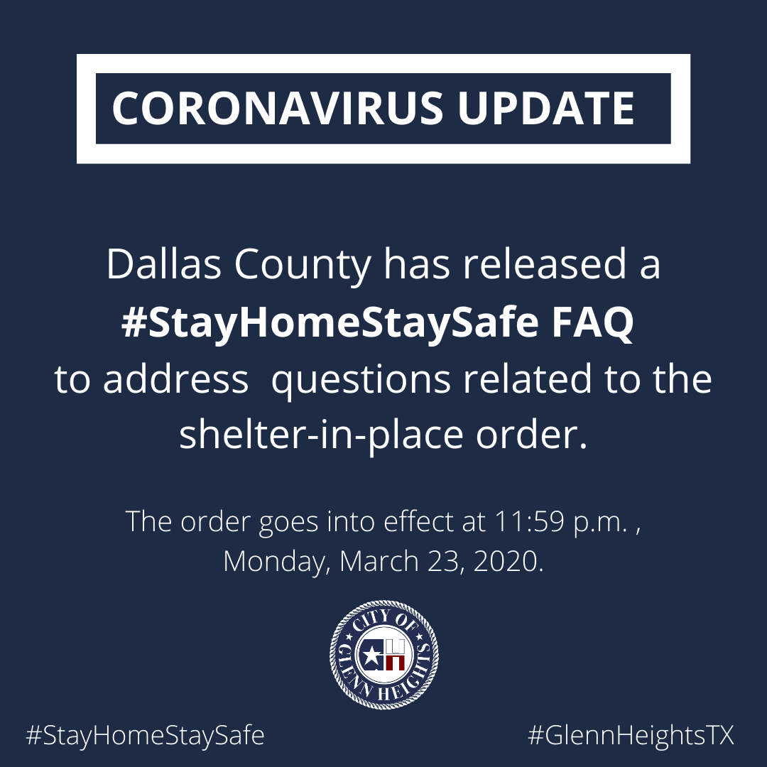 Shelter in Place FAQ graphic