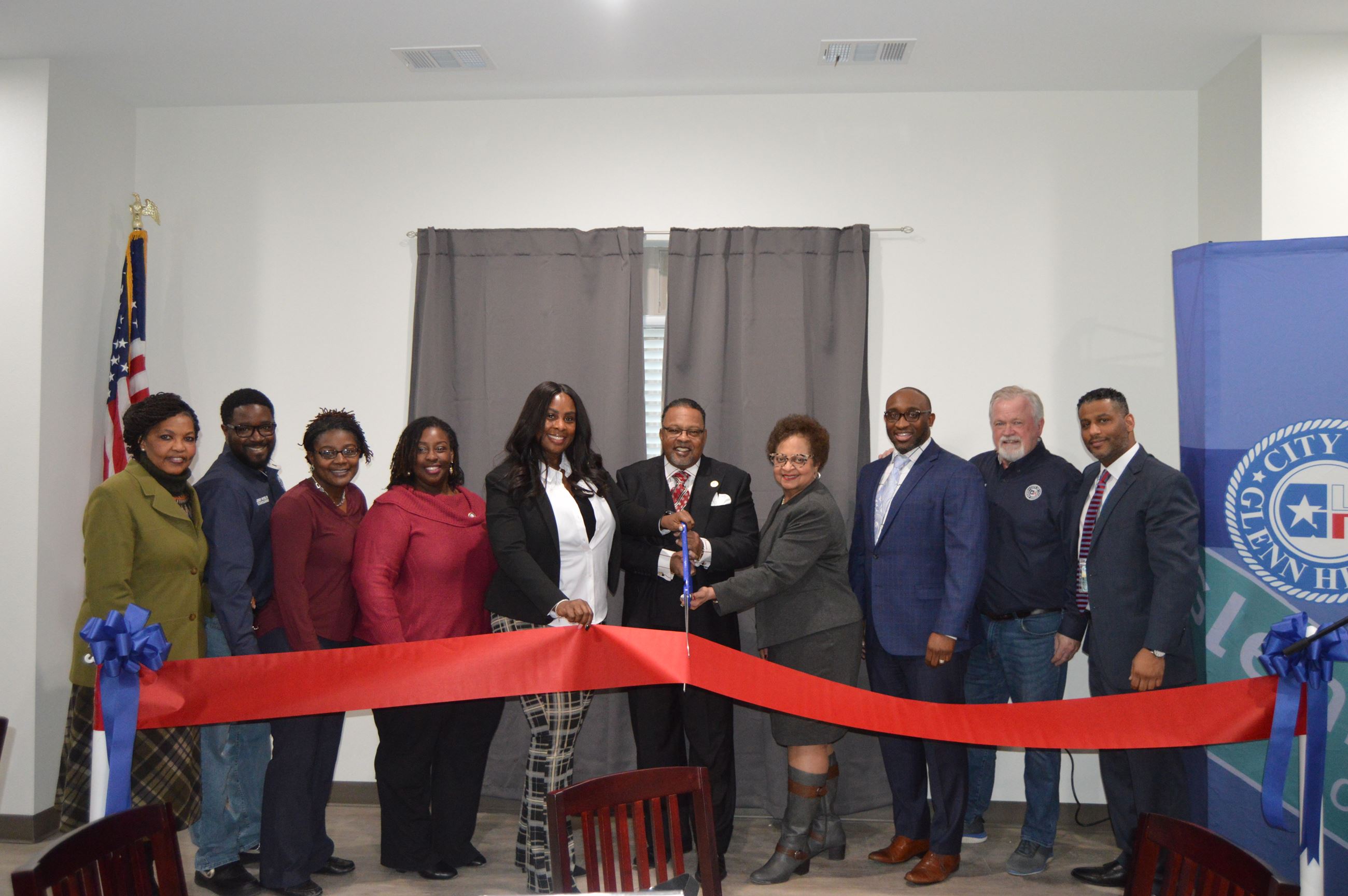 Senior Center Ribbon Cutting  f. Mayor McCowan