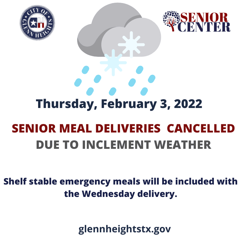 Senior Center Meals Notice