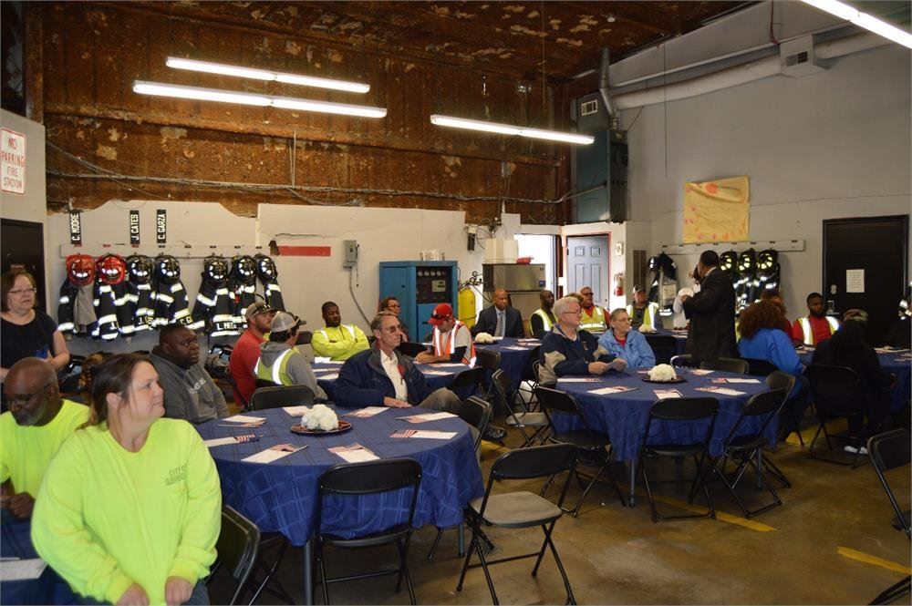 Veterans Watching the Ceremony